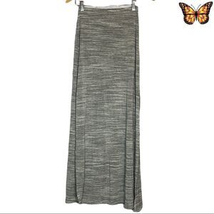 Garage Maxi Skirt in Heather Gray with Side Slits Size Extra Small.